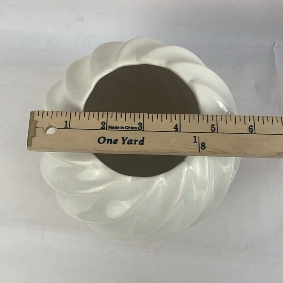 Vintage California Pottery Vase White Ceramic MCM - Picture 6 of 11